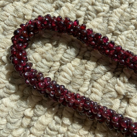 Garnet Cluster Infinity Necklace - Picture 2 of 7